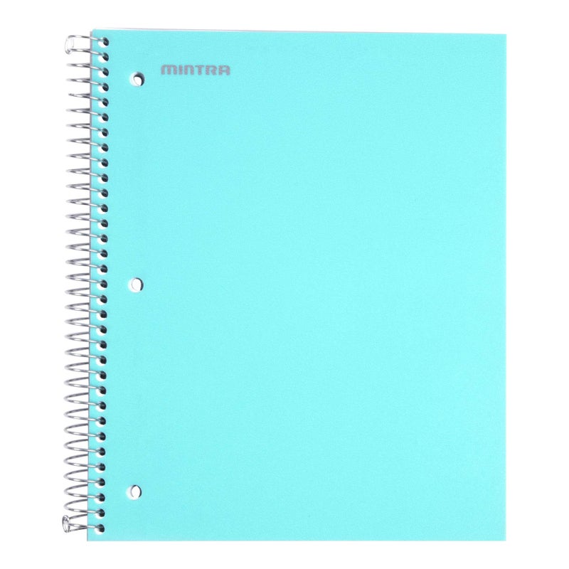 Mintra Office Durable Spiral Notebooks, 3 Subject (aTeal, Purple, White, College Ruled 3pk) - Image 2